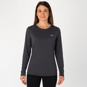 Under Armour HeatGear Charcoal Long Sleeve Tee Women’s Medium | Thumb Hole